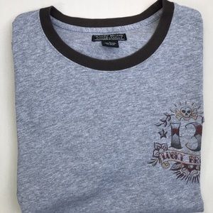 Lucky Brand Men’s Graphic Vintage Inspired T-Shirt sized Large 100% Cotton